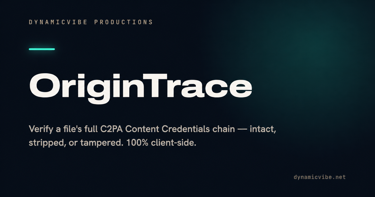OriginTrace verdict and chain timeline